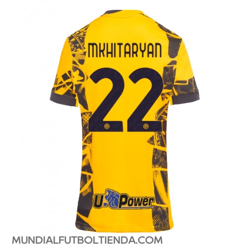 Camiseta Inter Milan Henrikh Mkhitaryan #22 Tercera Equipación Replica 2024-25 para mujer mangas cortas